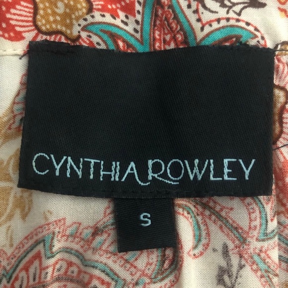 Cynthia Rowley - Paisley Pullover V-Neck Blouse - Picture 9 of 10